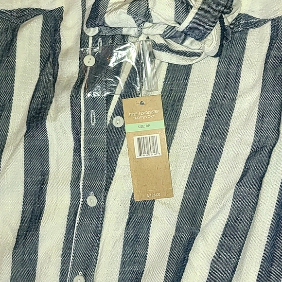 Hope and Harlow Button up shirt dress, women's size 8P, NWT - Picture 3 of 4